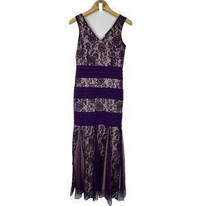 Cardalate Maxi Dress Size S – Lace Pleated‎ Nude Lining Whimsigoth Fairycore